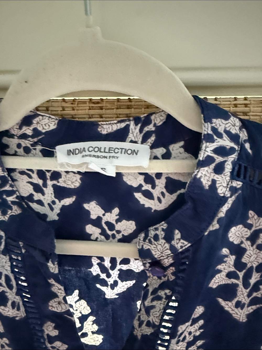Emerson Fry Marguerite 2 Organic Frances 4 V Dress White Floral - Picture 3 of 3